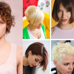 Inspiracje na najnowsze krótkie fryzury damskie: od kręconych po pixie cut. Różne style i kolory.