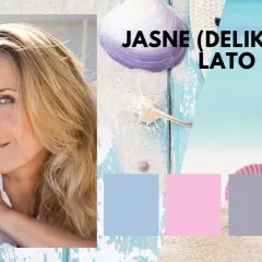 Jasne (delikatne) lato: portret kobiety z blond włosami i letnie inspiracje kolorystyczne.