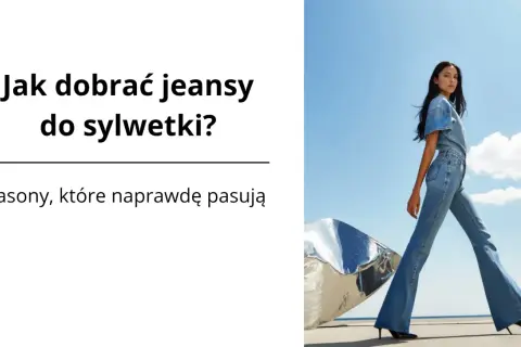 Modelka w dzwonach, prezentująca różne rodzaje jeansów damskich. Jak dobrać idealne fasony?