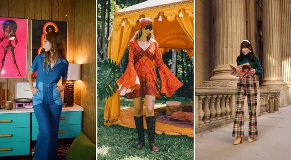 Inspiracja na imprezę w stylu lat 70: dzwony, kombinezon i sukienka w stylu boho. Jak się ubrać, by poczuć ducha epoki!