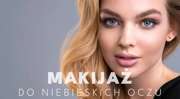 Idealny makijaż na wesele dla niebieskich oczu. Delikatne cienie podkreślają tęczówki, a róż na policzkach dodaje świeżości.