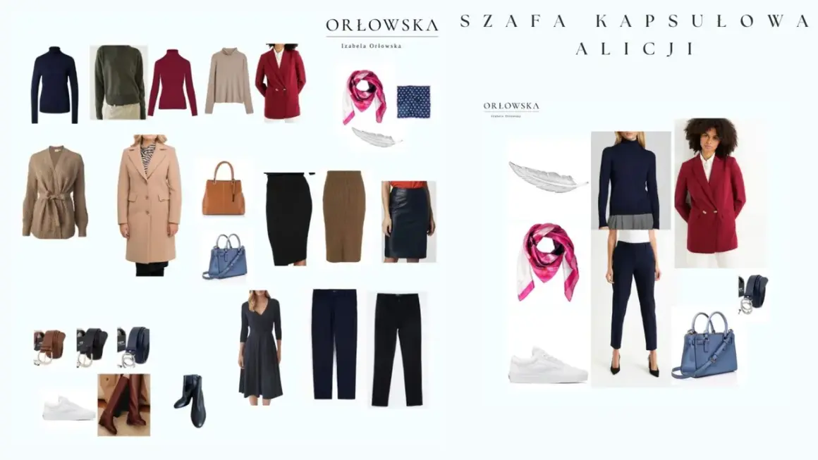 Kolekcja ubrań i dodatków, która rozwiązuje problem "nie mam się w co ubrać". Eleganckie płaszcze, marynarki, spódnice, spodnie, sukienka, swetry, torebki i buty.