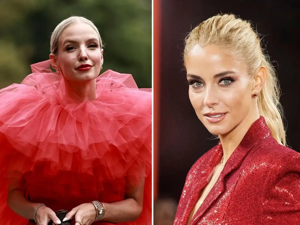 Blondynki w czerwieni: inspiracje na makijaż do czerwonej sukienki. Dwie kobiety w odcieniach czerwieni, obie z blond włosami.