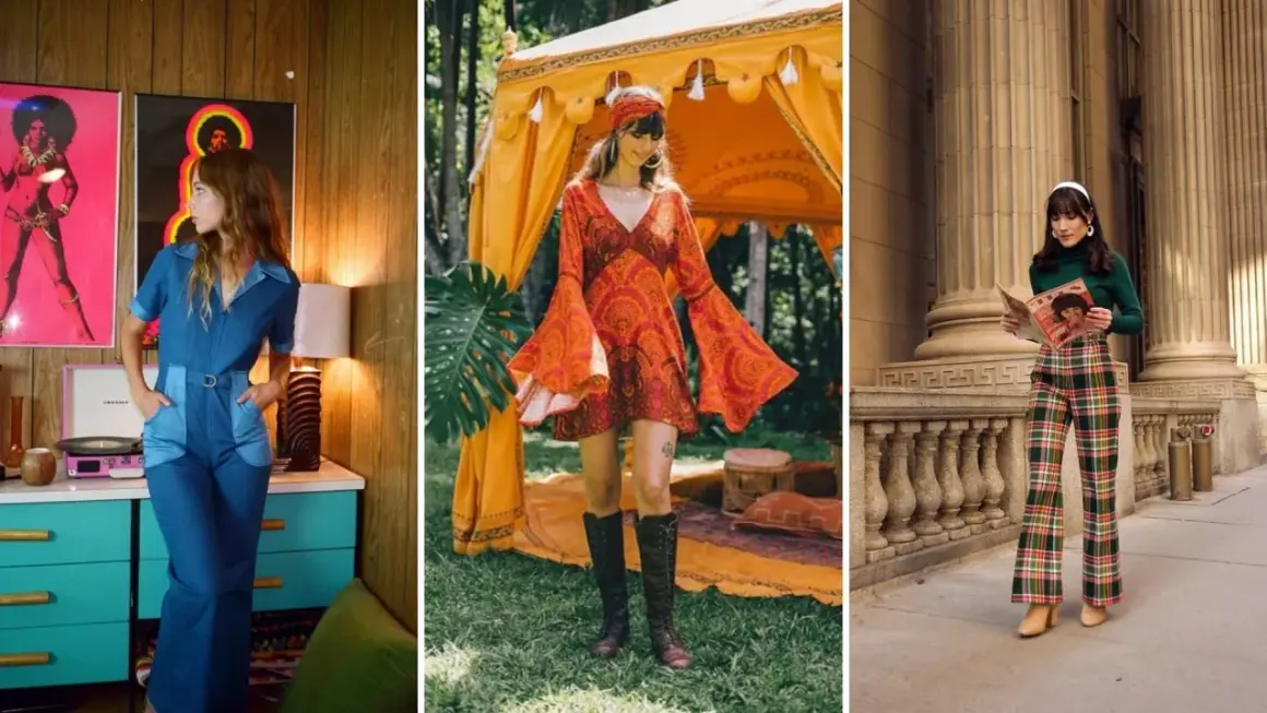 Inspiracja na imprezę w stylu lat 70: dzwony, kombinezon i sukienka w stylu boho. Jak się ubrać, by poczuć ducha epoki!