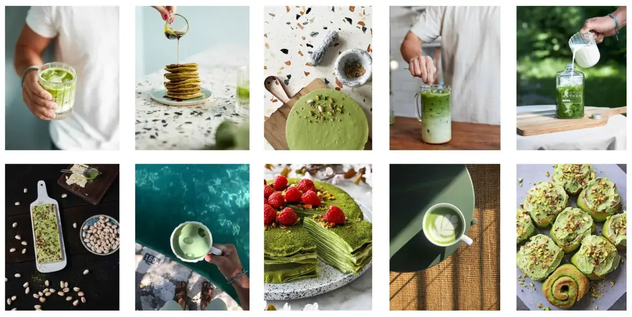 Matcha co to? Zielone napoje, ciasta i desery z pistacjami. Odświeżające latte, torty i słodkie bułeczki.